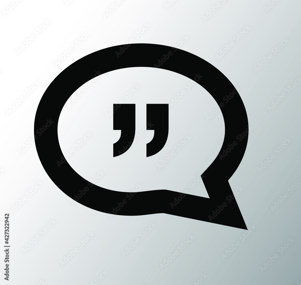 Quote Icon Vector Illustration - Editable