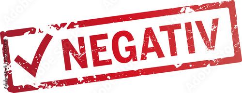 roter Stempel negativ mit Haken