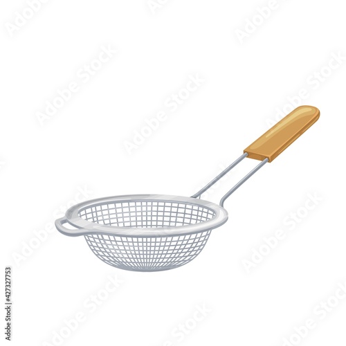 Matcha sifter, tea strainer tea vector illustration