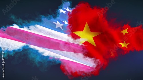 USA versus China. economic crisis