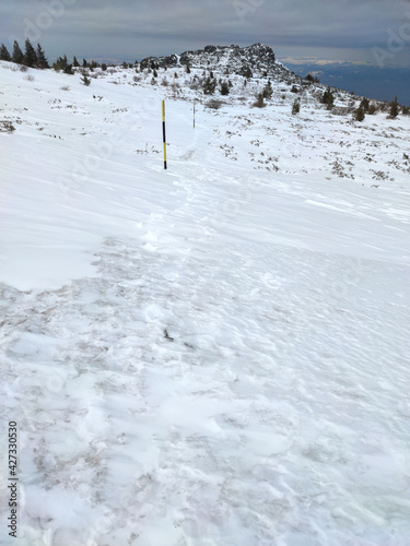 Winter landscape of Vitosha Mountain, Bulgaria