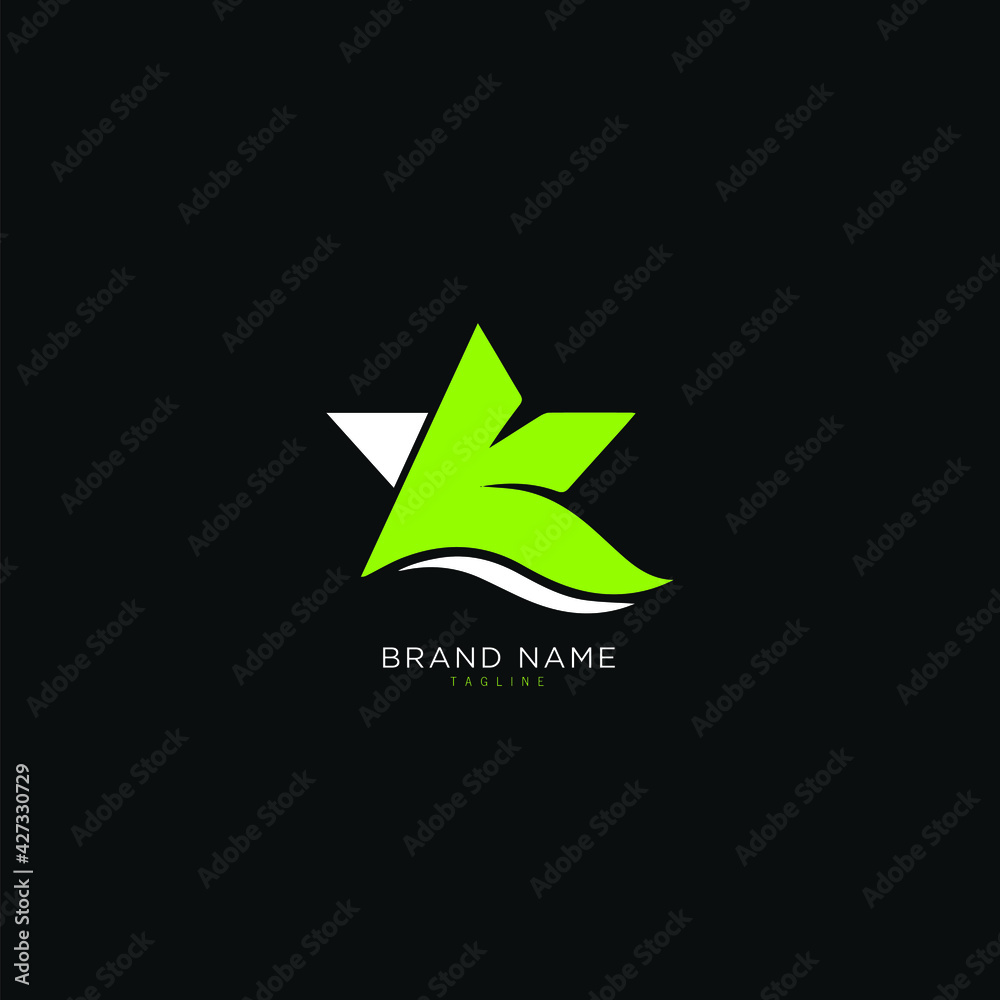 Alphabet K, KK logo design, monogram, icon, premium business typeface. Editable color choice high resolution file.