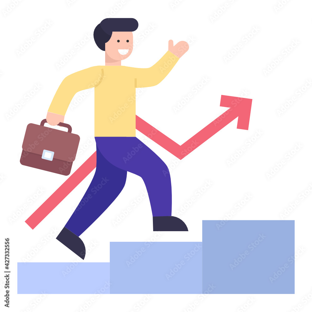 A career growth flat character download
A career growth flat character download