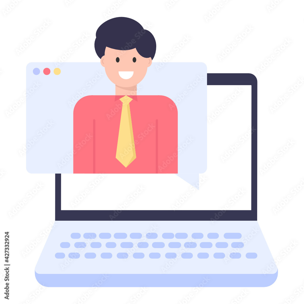 
Have a look at this amazing flat vector of web chat 

