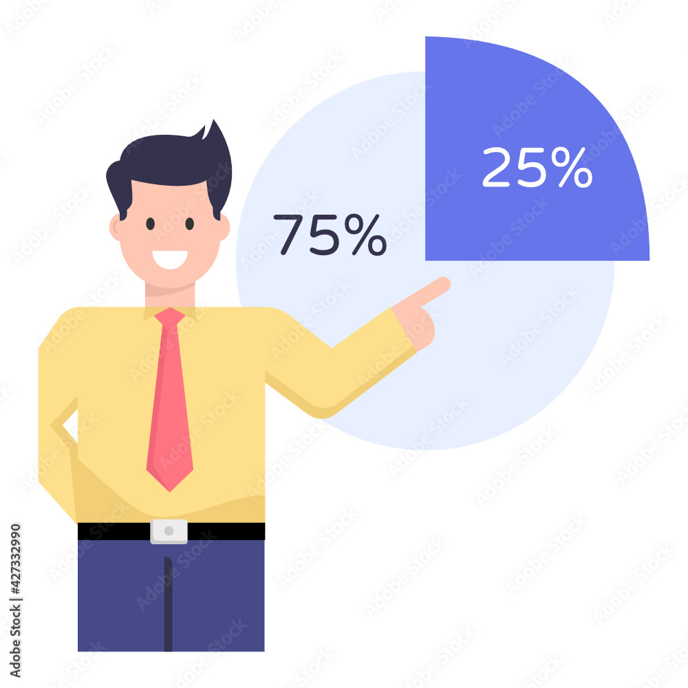 A flat vector design of business chart
A flat vector design of business chart