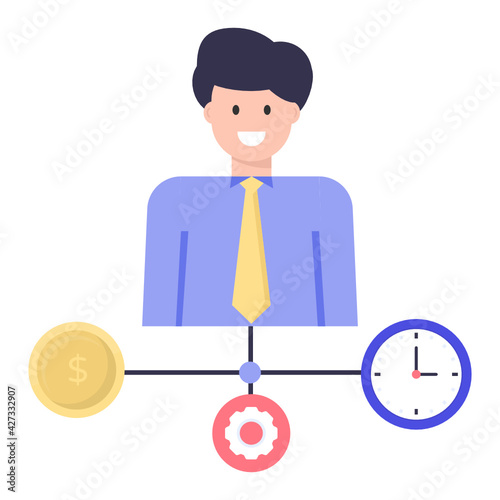 
Financial manager flat vector design, easy to use and editable 


