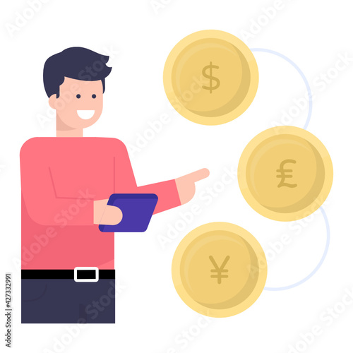 
Download this premium quality flat vector of foreign investor 

