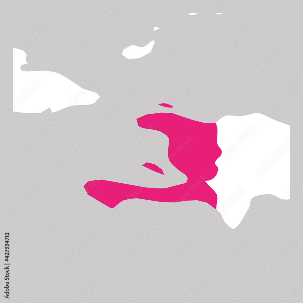 Map of Haiti pink highlighted with neighbor countries Map of Haiti pink highlighted with neighbor countries