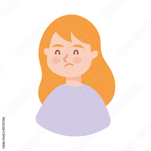 redheaded woman sad