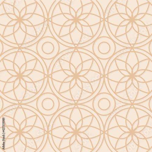 Arabesque. Floral pattern background. Hindu ethnic wallpaper - Vector