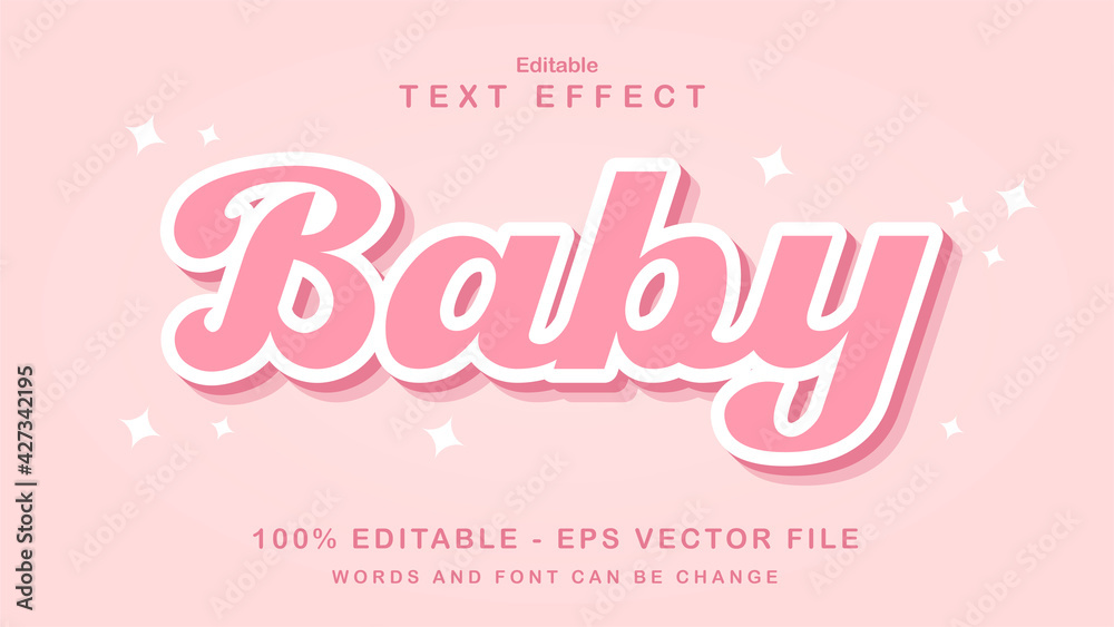 Cute text effect style