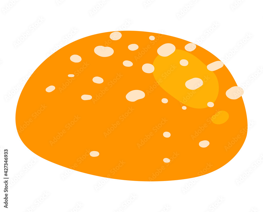Loaf white bread, fresh baked goods, fried crispy crust, good bakery design cartoon style vector illustration, isolated on white. Loaf white bread, fresh baked goods, fried crispy crust, good bakery design cartoon style vector illustration, isolated on white.