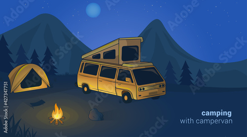 Mountain Camping With Campervan
