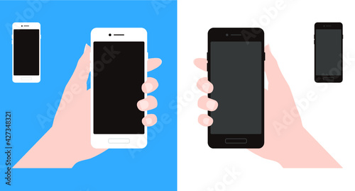 スマホ　スマートフォン　スマホを持つ手