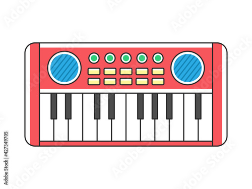 子ども用のピアノ玩具のイラスト