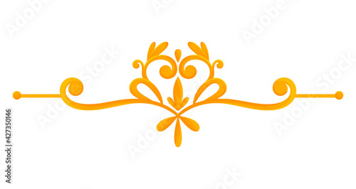 Set vintage gold frames, elegant picture decoration, luxurious, ornate look, cartoon style vector illustration, isolated on white.