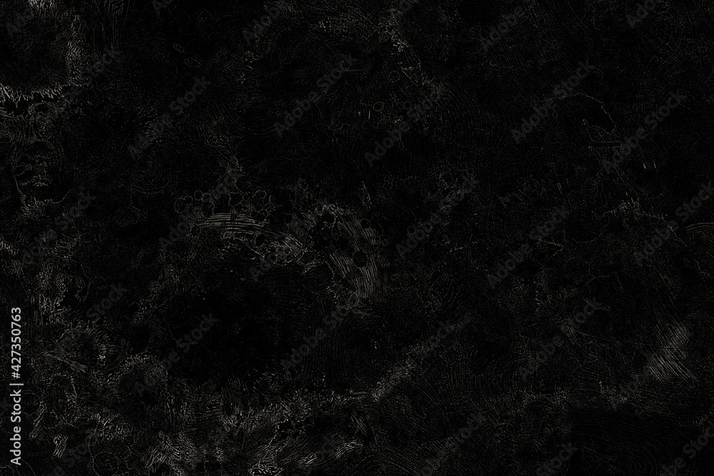 Black grunge scratched background, old scary distressed texture
