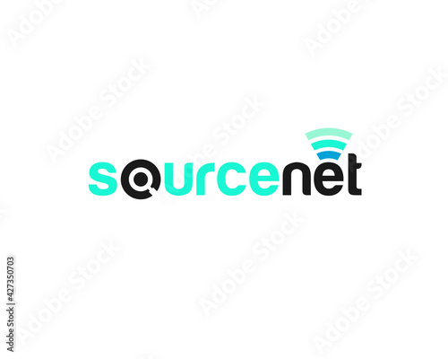 source net wordmark logotype logo template