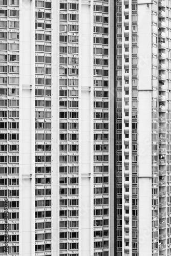 Exterior of high rise residential building in Hong Kong city