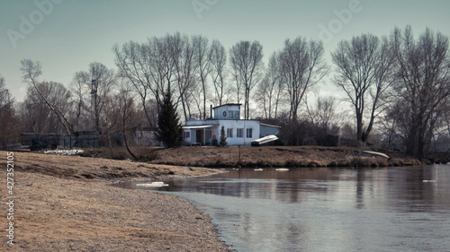 Boat station on the river. Ust-Kamenogorsk (Kz). 2021. © Lena Philip