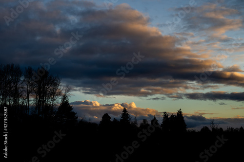 Country side evening in Oregon. 