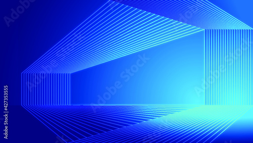 Lines to build an extended space, a sense of science and technology, a sense of space background 