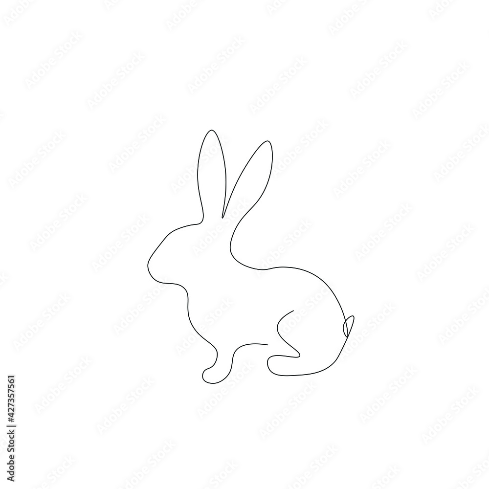 Easter bunny on white background vector illustration Easter bunny on white background vector illustration