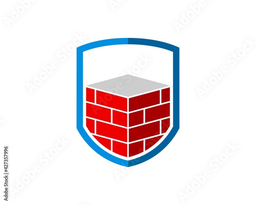 Simple shield with building brick and cement inside