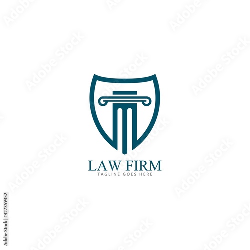 Free Download Law shield logo vector icon illustration - GFXLoad