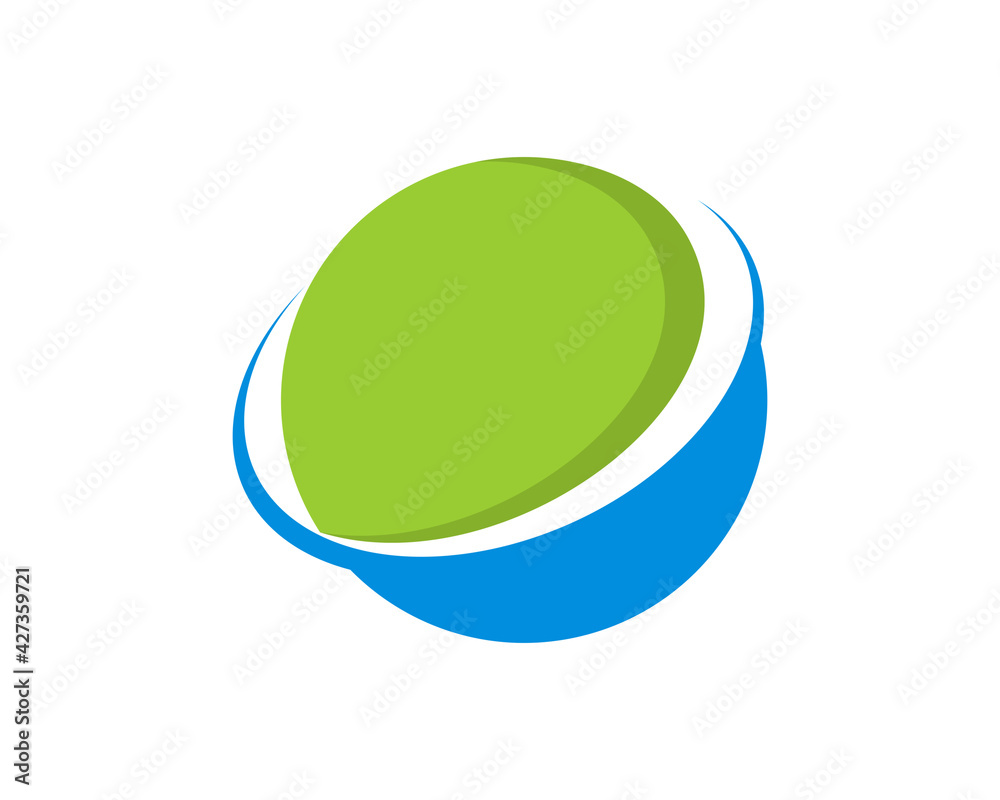 Sphere abstract with green and blue color Sphere abstract with green and blue color