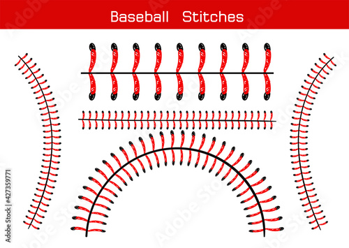 Baseball  Stitches  on a white background , vector design