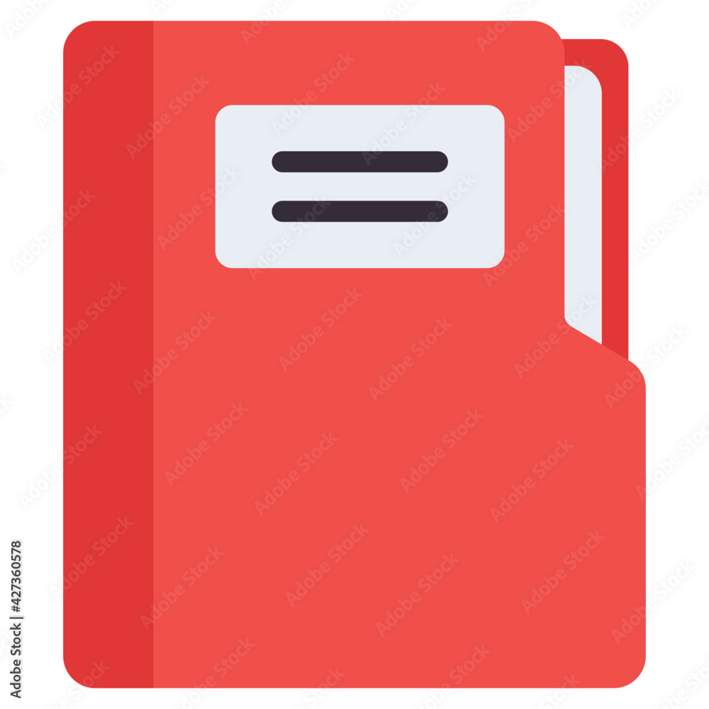 A flat design, icon of document case A flat design, icon of document case