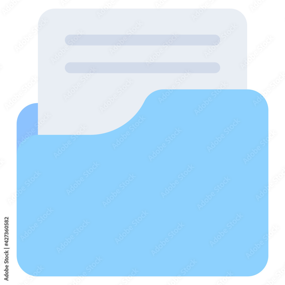A flat design, icon of folder