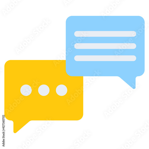 A flat design, icon of communication