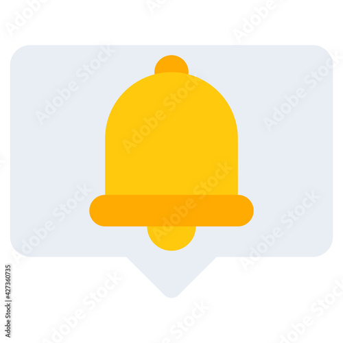 A flat design, icon of message notification