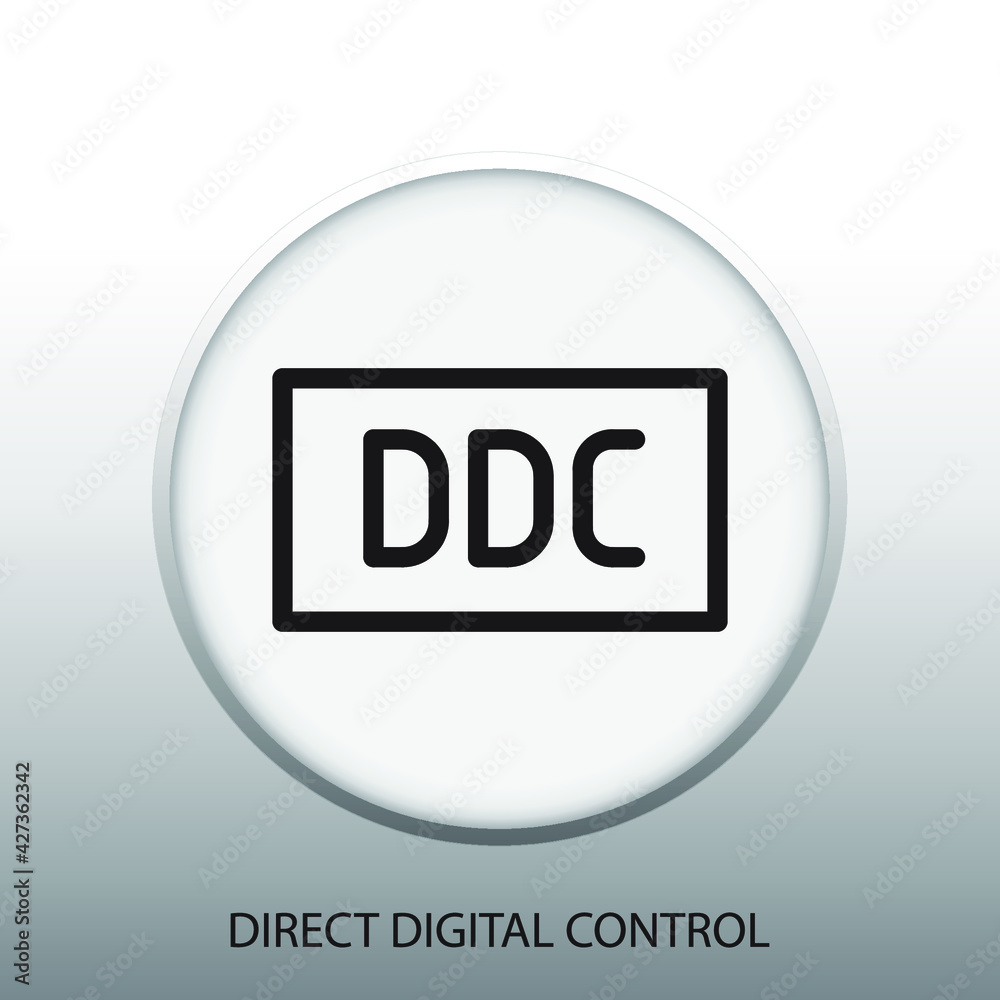 Vector illustration symbol of DDC (DIRECT DIGITAL CONTROL) Vector illustration symbol of DDC (DIRECT DIGITAL CONTROL)