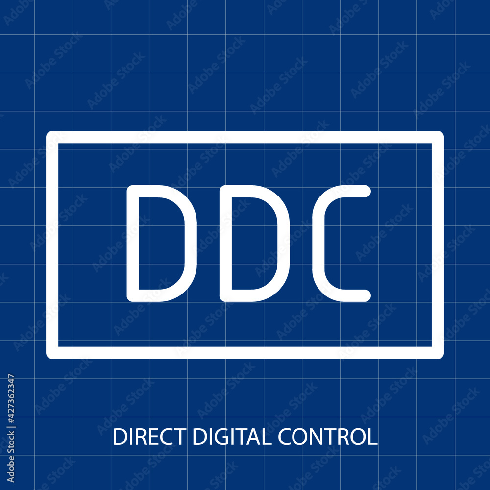 Vector illustration symbol of DDC (DIRECT DIGITAL CONTROL) Stock Vector Adobe Stock
