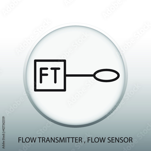 Symbol of Flow Transmitter Vector illustration symbol of Electrical System Control