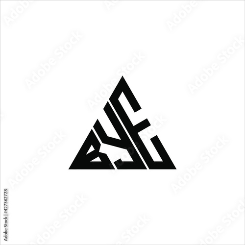 B Y E letter logo creative design. BYE icon