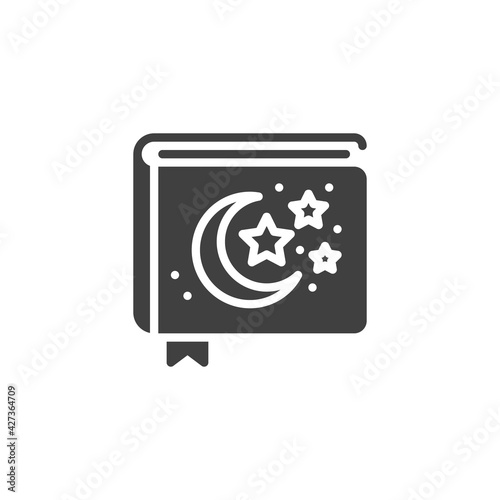Bedtime stories book vector icon