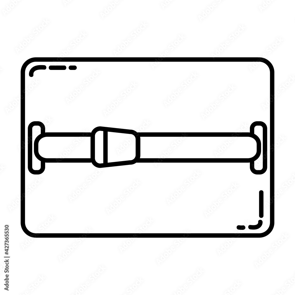 Camping pad flat line icon. Sitting pad camping or hiking element vector stock isolated image on white background. Glyph pictogram for web, mobile, infographics Camping pad flat line icon. Sitting pad camping or hiking element vector stock isolated image on white background. Glyph pictogram for web, mobile, infographics