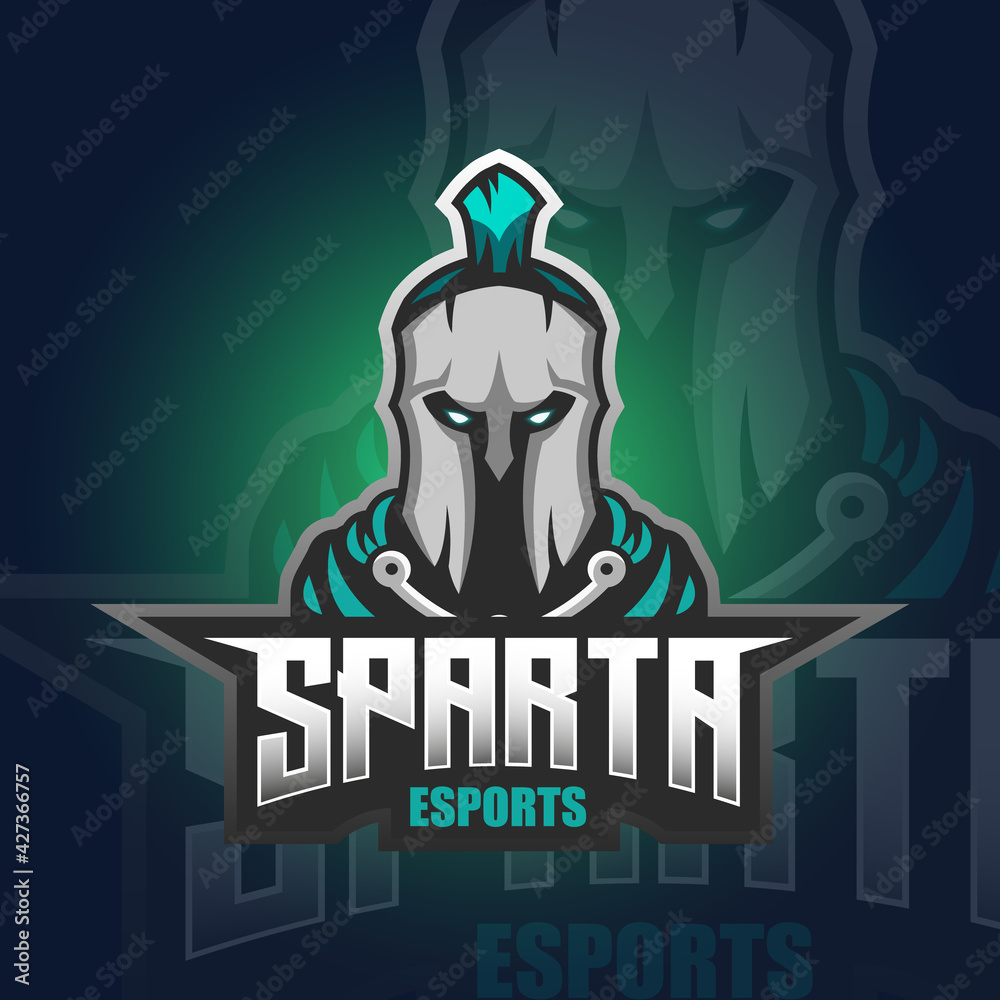 Spartan Warrior Logo Mascot Vector Illustration