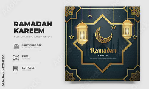 Realistic eid al-Fitr Social Media Post Template