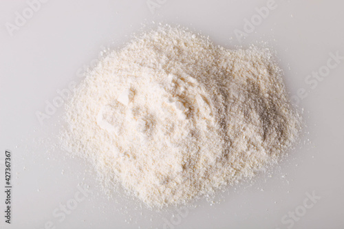 Heap of white protein powder