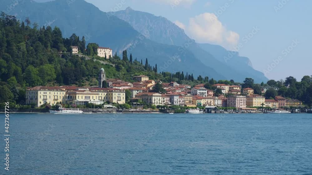 Bellagio, Italy. Amazing view of the village from the boat. Bellagio one of the most famous Italian place in the world. Best of Italy. Como lake. Traditional Italian landscape Bellagio, Italy. Amazing view of the village from the boat. Bellagio one of the most famous Italian place in the world. Best of Italy. Como lake. Traditional Italian landscape