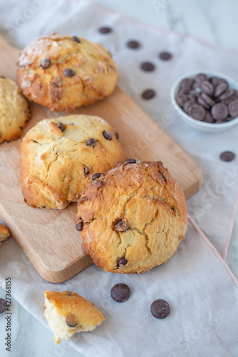 sweet home made chocolate chip scones