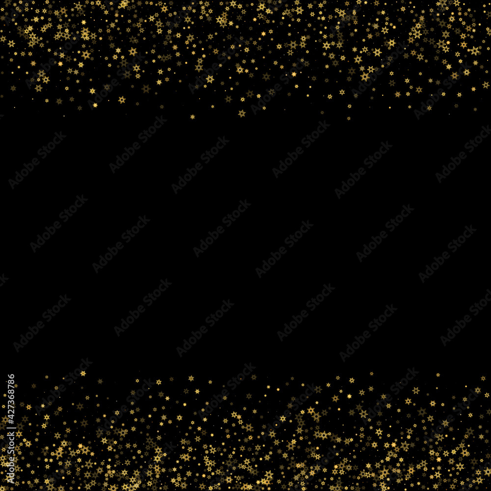 Falling Snow flakes golden pattern Holiday Vector Falling Snow flakes golden pattern Holiday Vector