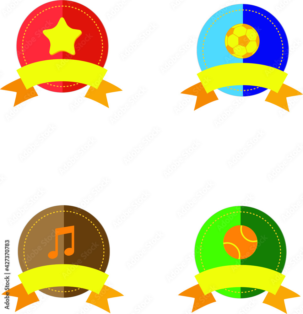 Vector icons set Badges sports 