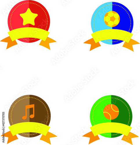Vector icons set Badges sports 