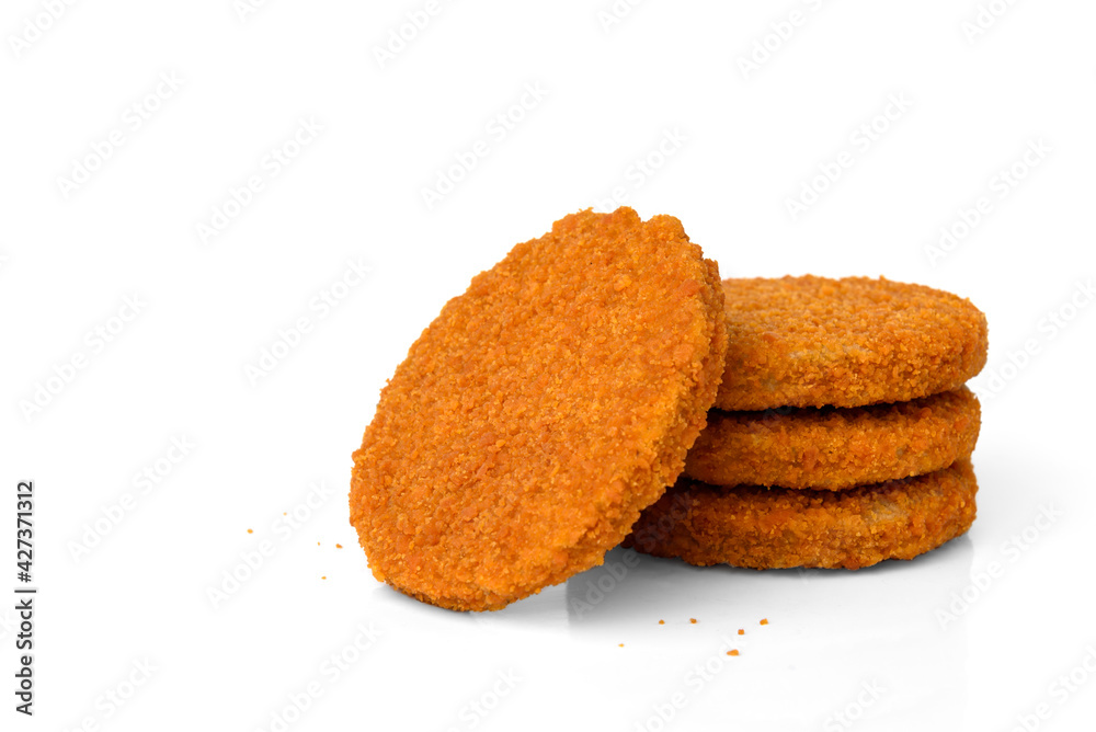 Fish burgers isolated on white background. Fish burgers isolated on white background.